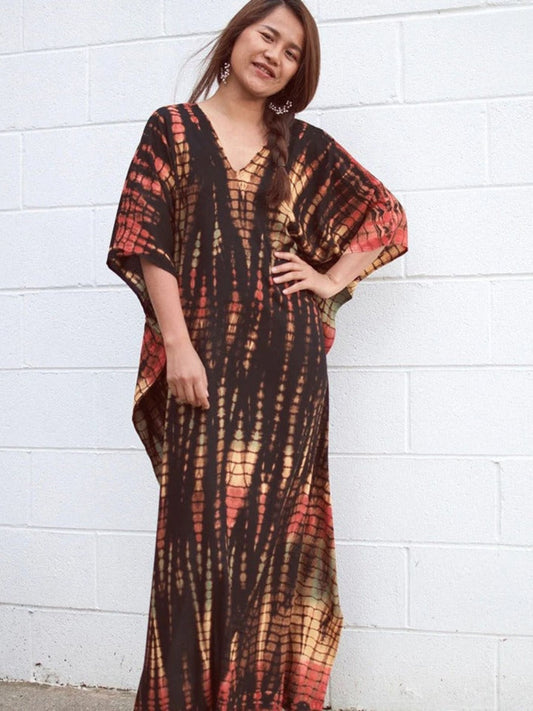 Kaftan sole tie dye marrom