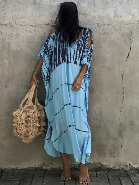 Kaftan sare tie dye azul