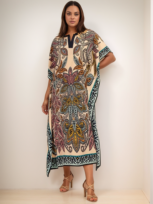 Kaftan paisley nude