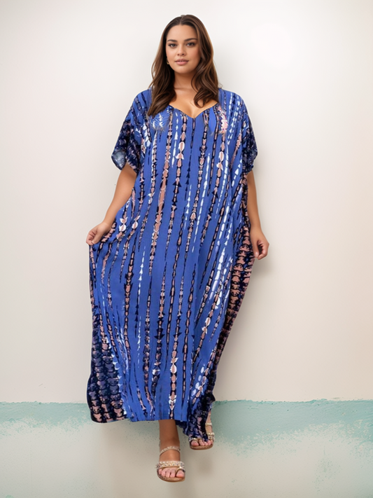 Kaftan sole tie dye marinho