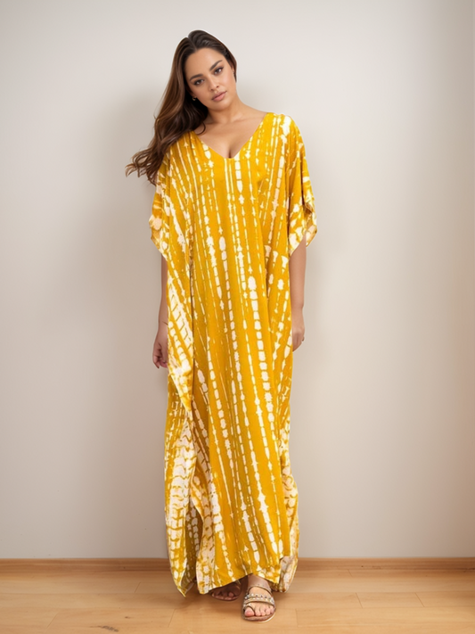 Kaftan sole tie dye mostarda